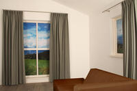 Kamerhoge soepele overgordijnstof in een fijne geweven structuur