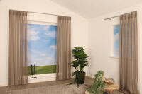 Spark goud is een prachtige glanzende inbetween met een zichtbare weefstructuur in verschillende diktes en kleuren garens