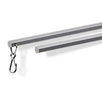 Luxe zeskantige aluminium trekstang in een lengte van 122 cm in de kleur grijs