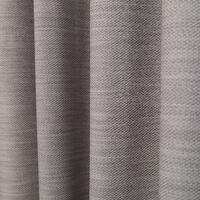 Overgordijn geweven van verschillende grijze tinten garens. Valt mooi soepel.