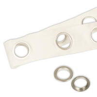 Kunststof zeilring in de kleur chroom voor gebruik in combinatie met het zeilring gordijnband