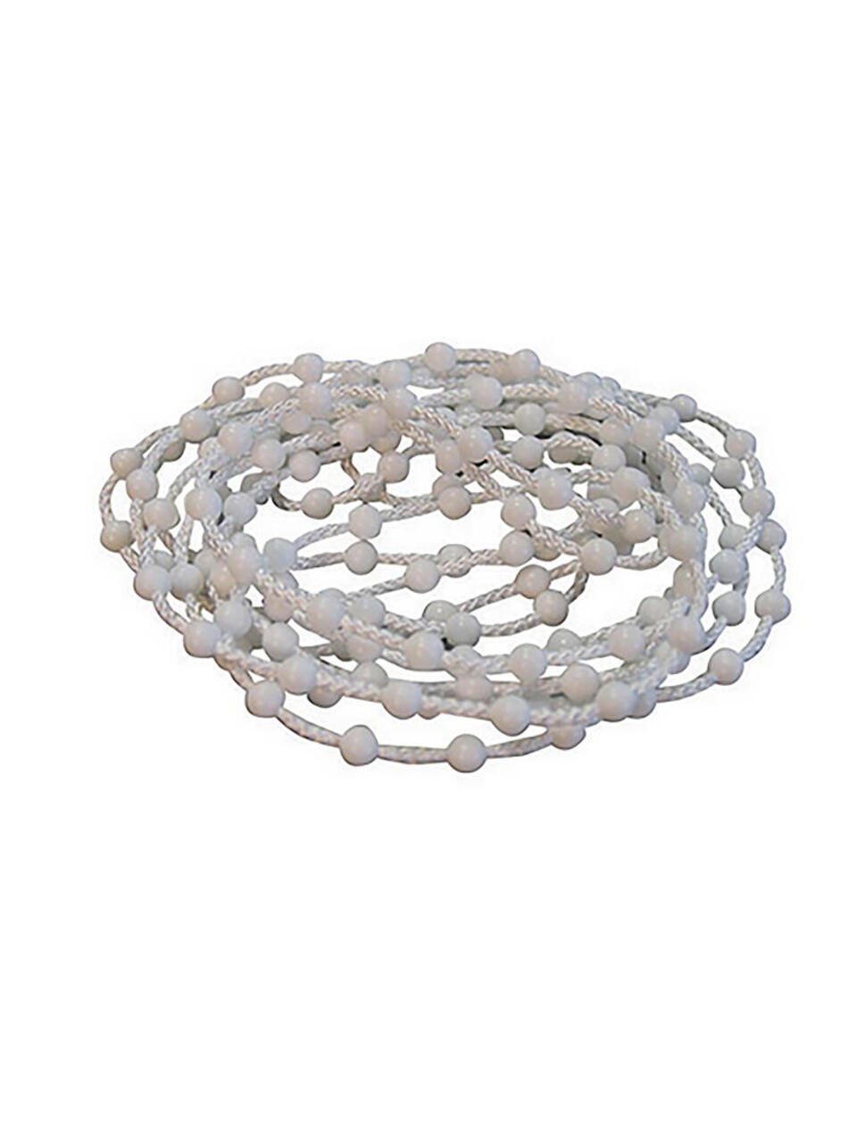 Ketting van stevige kunststof bolletjes, met tussenruimte van 8mm, met een lengte van 175 cm voor het gebruik bij je vouwgordijn.