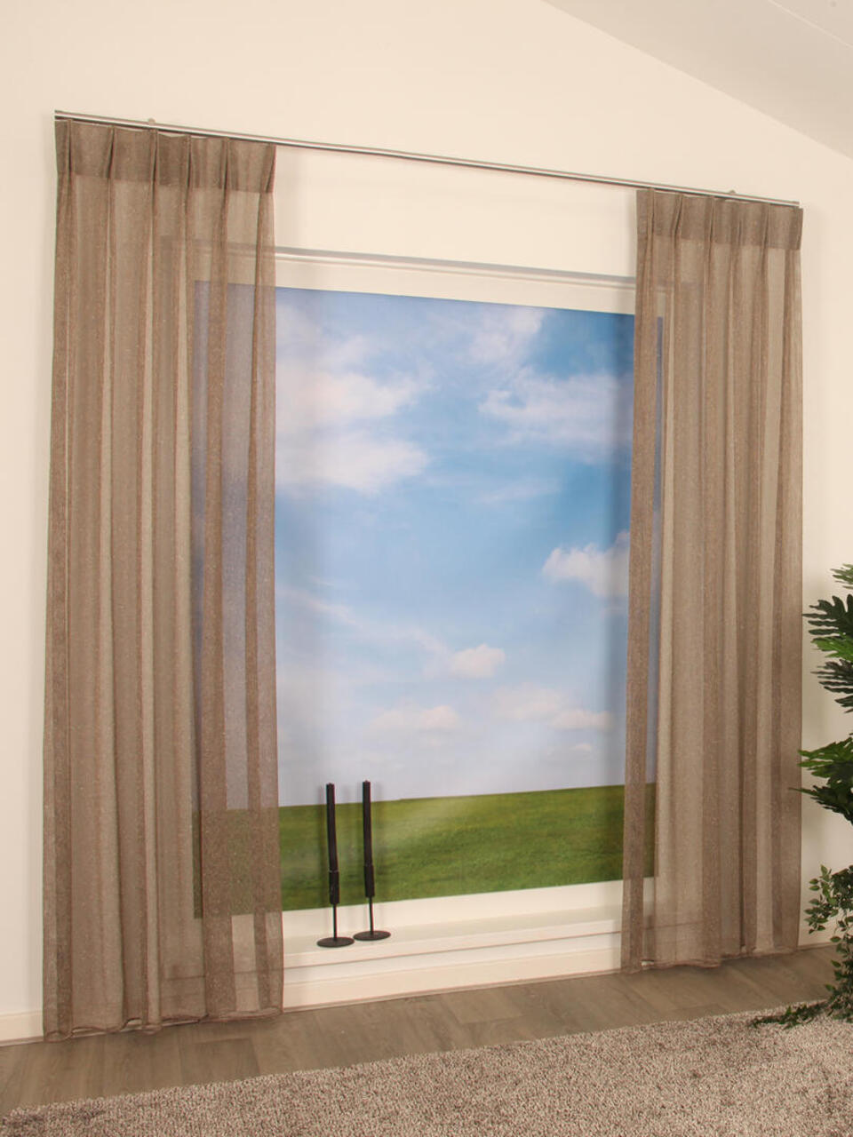 Spark goud is een prachtige glanzende inbetween met een zichtbare weefstructuur in verschillende diktes en kleuren garens