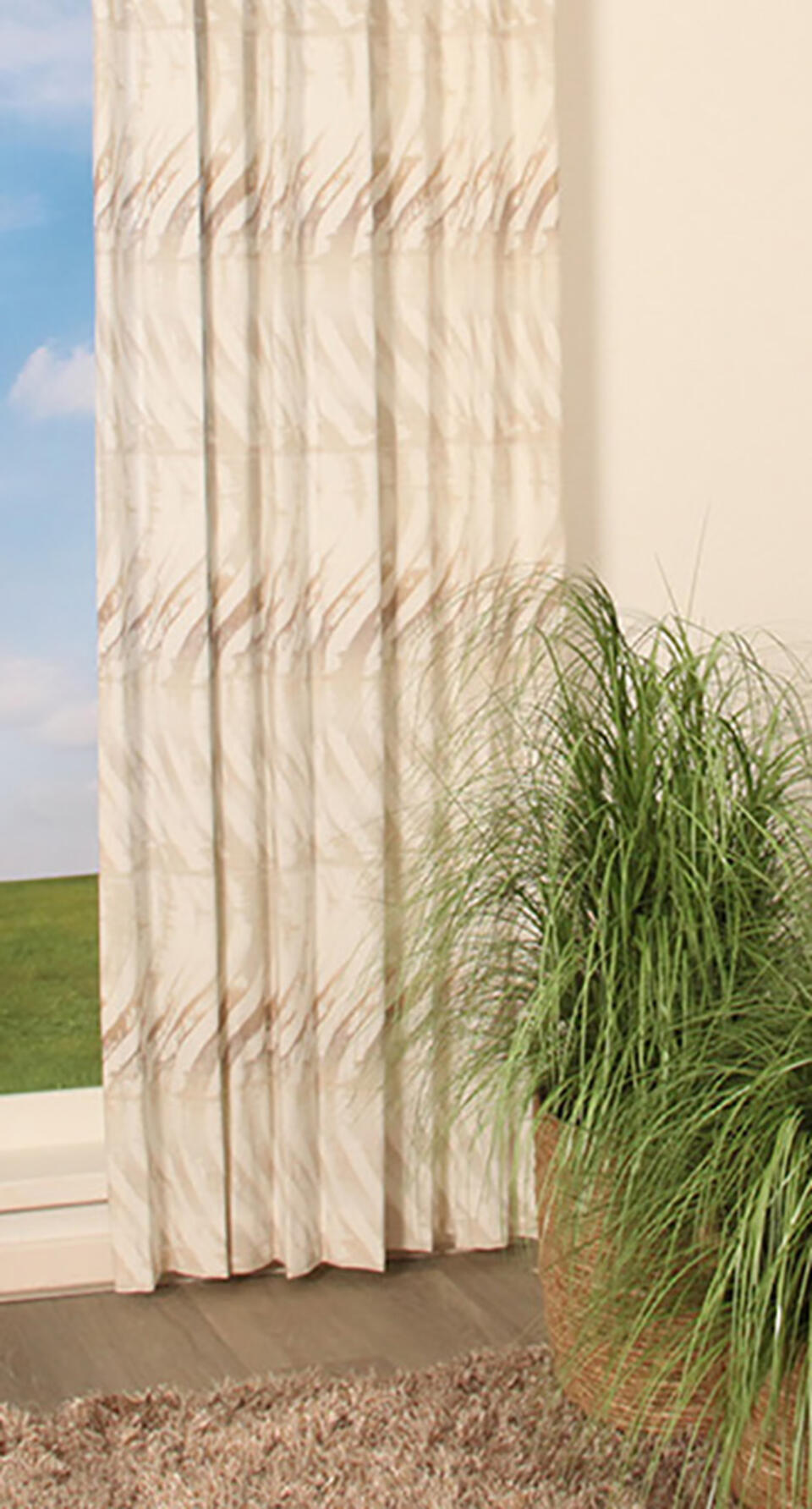 Een sfeervolle printstof met een design dat direct doet denken aan de dampende aroma’s van een verse kop koffie