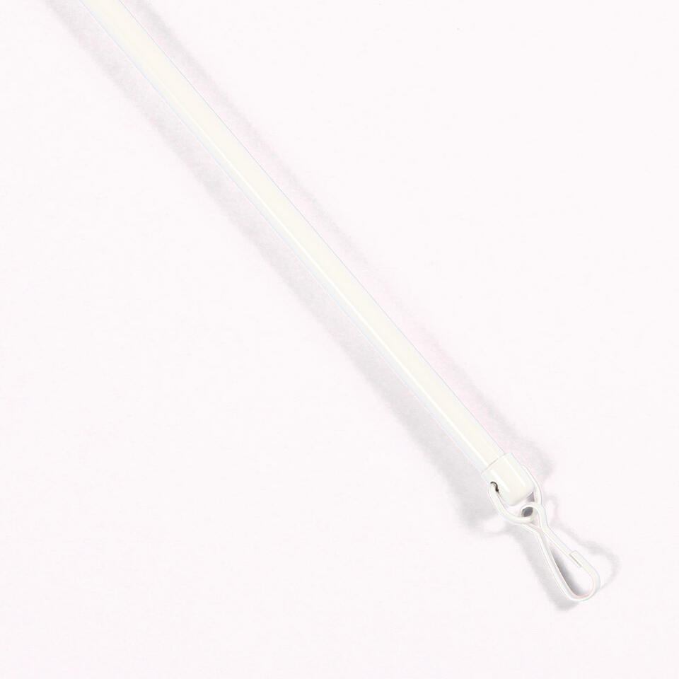 Wit gelakte metalen trekstang met een lengte van 75 cm