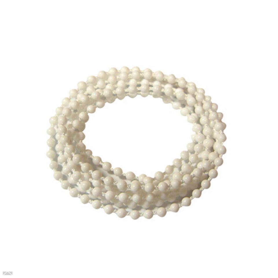 Ketting van stevige kunststof bolletjes, met tussenruimte van 2mm, met een lengte van 200cm voor het gebruik bij je vouwgordijn
